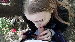 Public blowjob to my stepbrother
