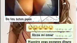 Angela is a friend from work, we talk on WhatsApp, I convince her to make a video call, she tells me she wants to see my cock ... IN THE VIDEO CALL SHE SHOWS ME HER HUGE TITS AND SHE COMES IN LESS THAN 5 MINUTES!